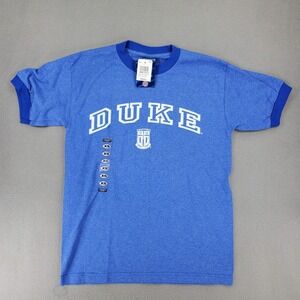 Champs Duke University Ringer T-Shirt Adult XS Blue Heathered Vintage NEW